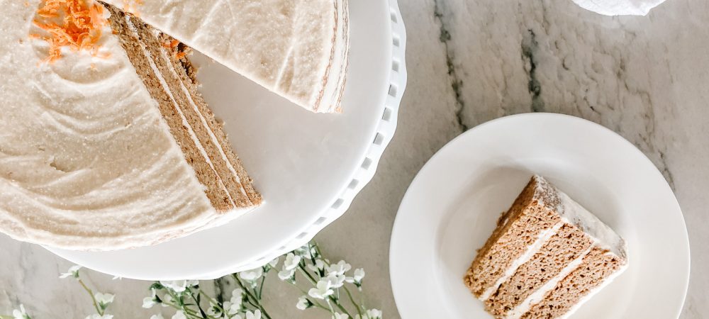 Carrot Cake with Marshmallow Cream Cheese Frosting